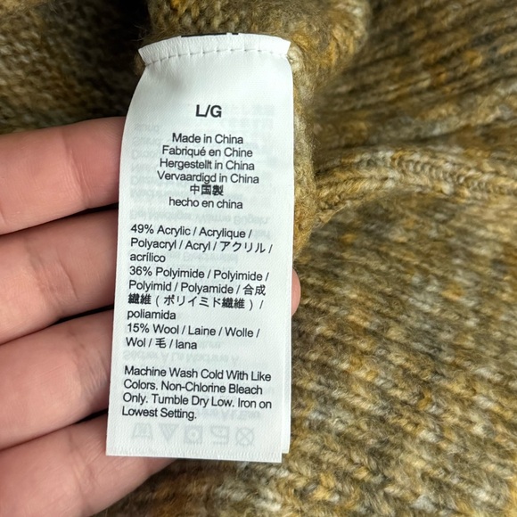 Madewell Space-Dye Pleat-Sleeve Pullover Sweater - Picture 6 of 7